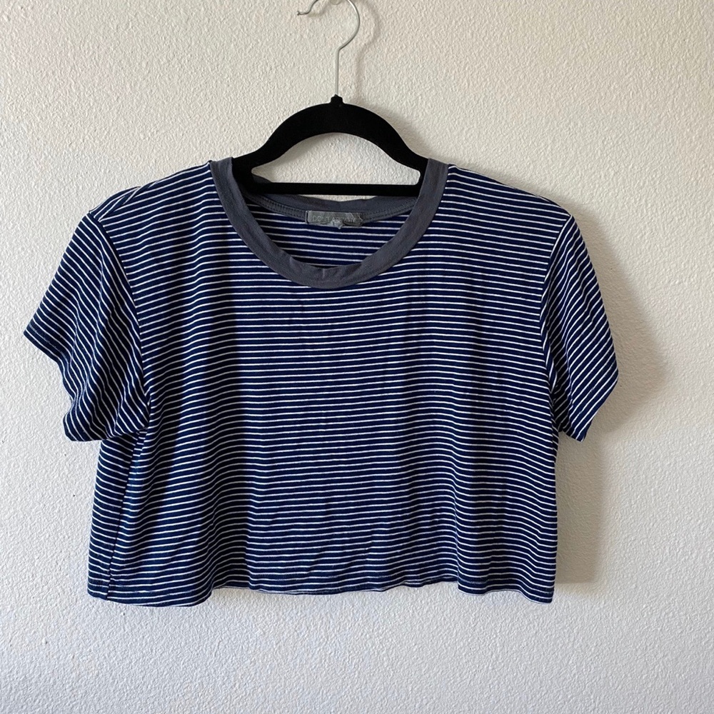 american eagle don’t ask why striped tee